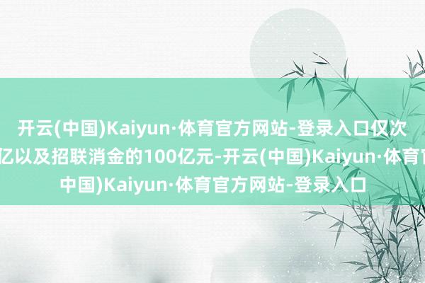 开云(中国)Kaiyun·体育官方网站-登录入口仅次于蚂蚁消金的230亿以及招联消金的100亿元-开云(中国)Kaiyun·体育官方网站-登录入口