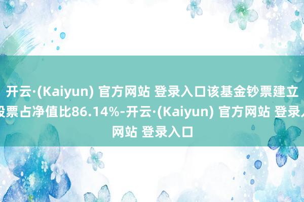 开云·(Kaiyun) 官方网站 登录入口该基金钞票建立：股票占净值比86.14%-开云·(Kaiyun) 官方网站 登录入口