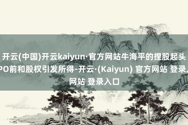 开云(中国)开云kaiyun·官方网站牛海平的捏股起头为IPO前和股权引发所得-开云·(Kaiyun) 官方网站 登录入口